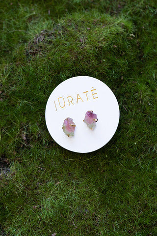 Tourmaline Gold Studs