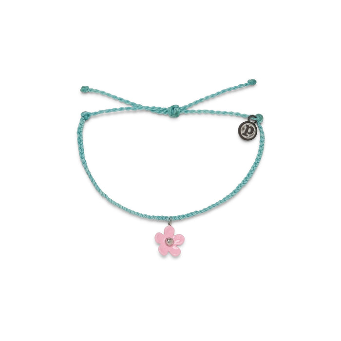 Solstice Pink Flower Charm Bracelet
