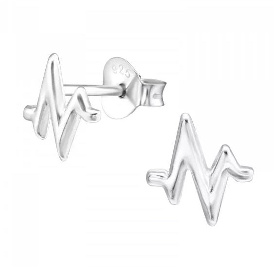 Pulse Sterling Silver Stud Earrings